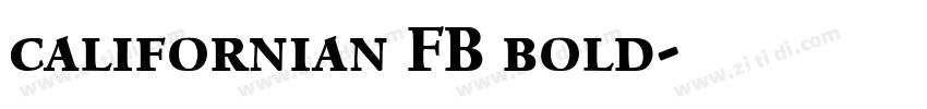 californian FB bold字体转换